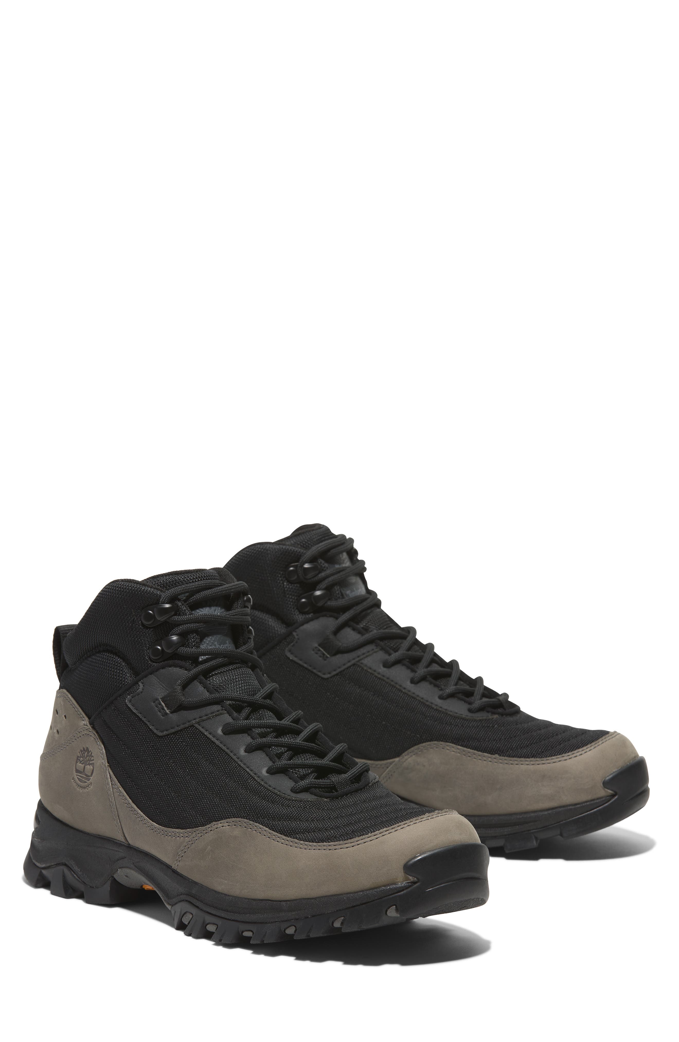 Timberland Mt. Maddsen Waterproof Hiking Boot in Black Mesh W Md Grey at Nordstrom - 8