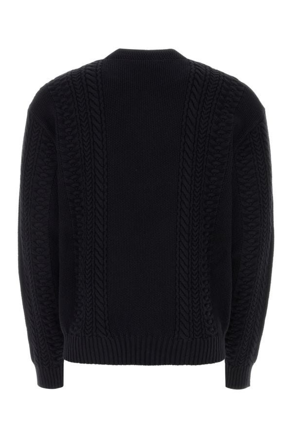 Black cotton blend sweater - 2