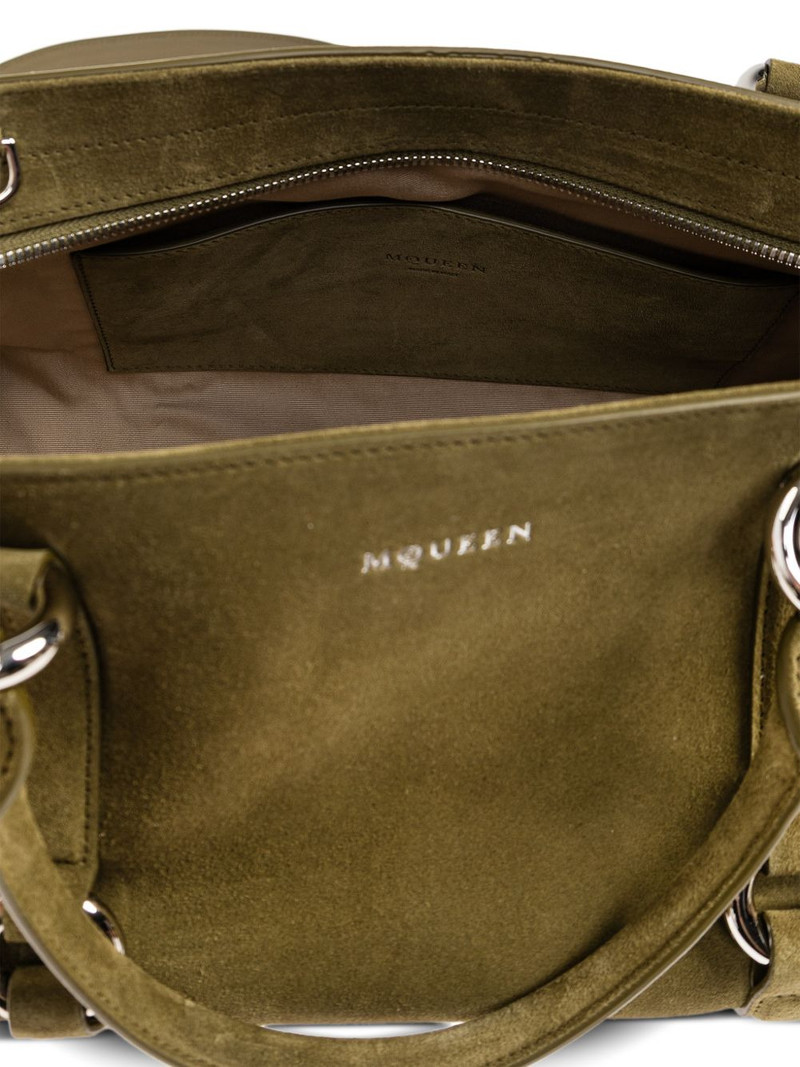 suede ring-detail tote bag 5