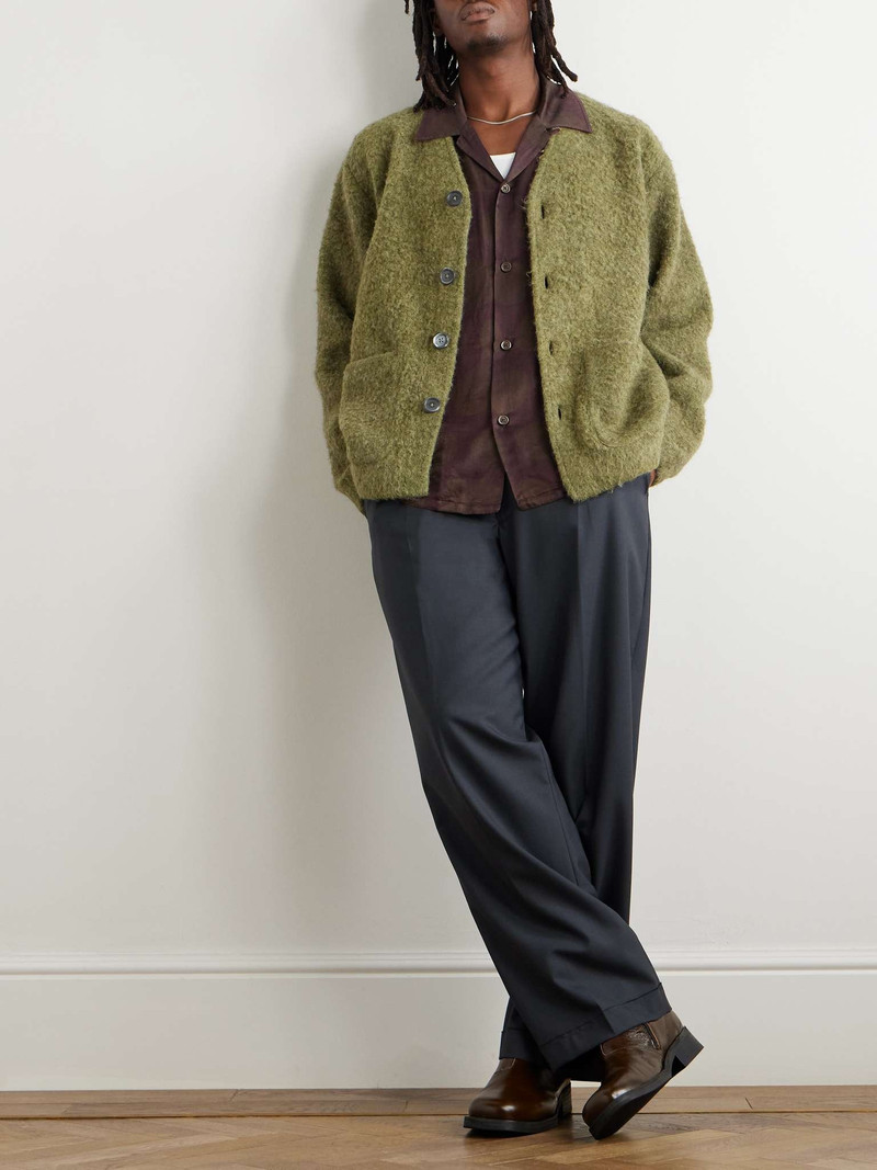 Our Legacy Heusen Convertible-Collar Polka-Dot Cotton and Silk-Blend Shirt outlook