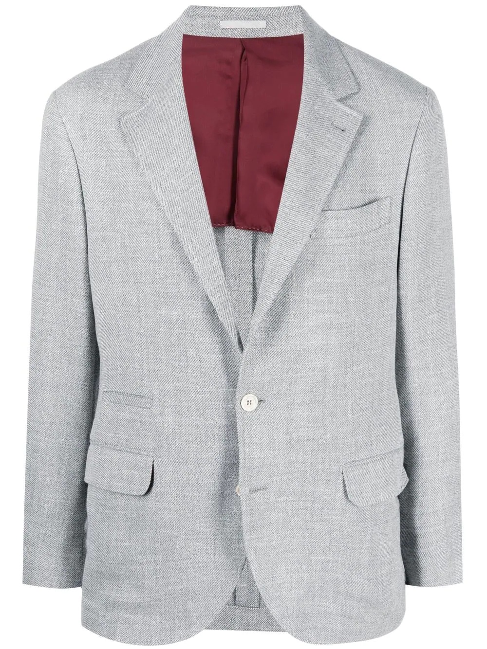 notched-collar single-breasted blazer - 1