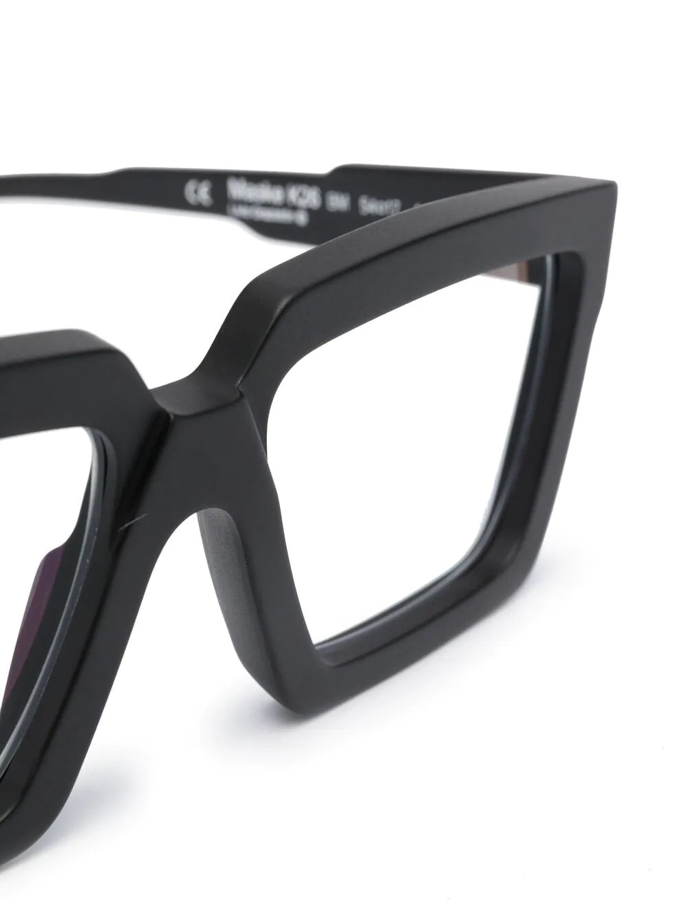 matte-effect square-frame glasses - 3