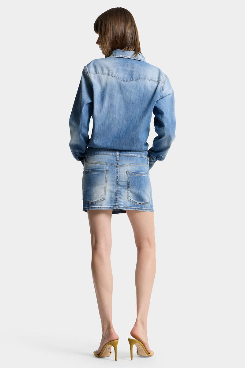 LIGHT WASH TRUCKER DRESS 4