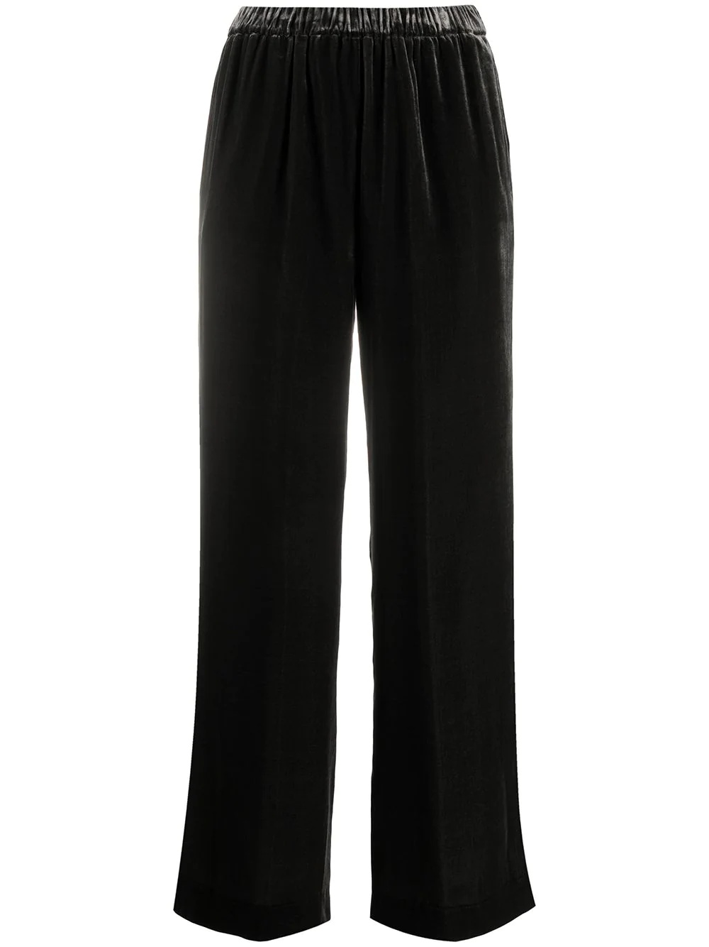 straight-leg elasticated trousers - 1