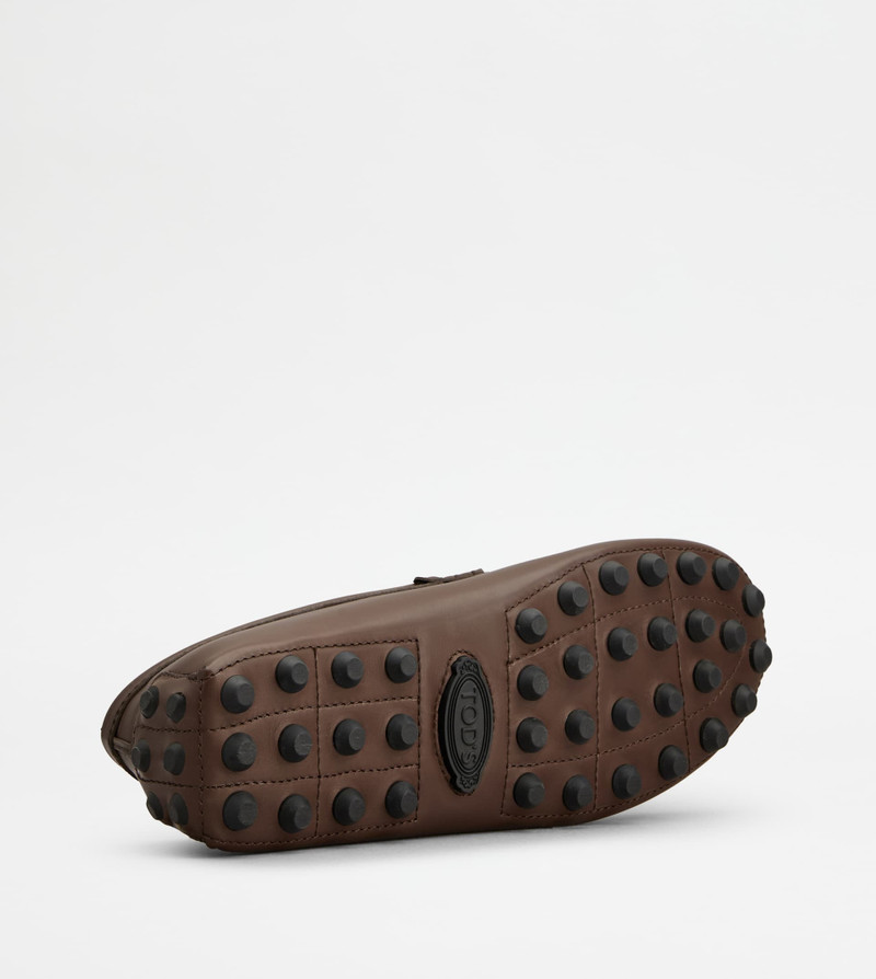 T TIMELESS GOMMINO BUBBLE LOAFERS IN LEATHER - BROWN 4