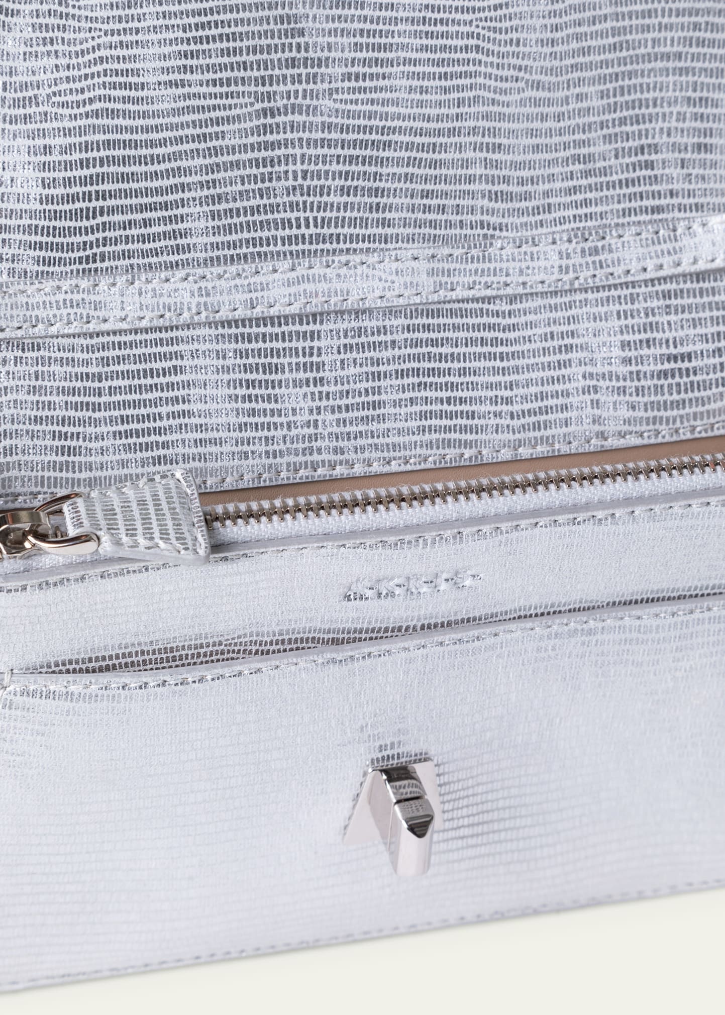 Anouk Lizard-Print Clutch Bag w/ Chain - 4