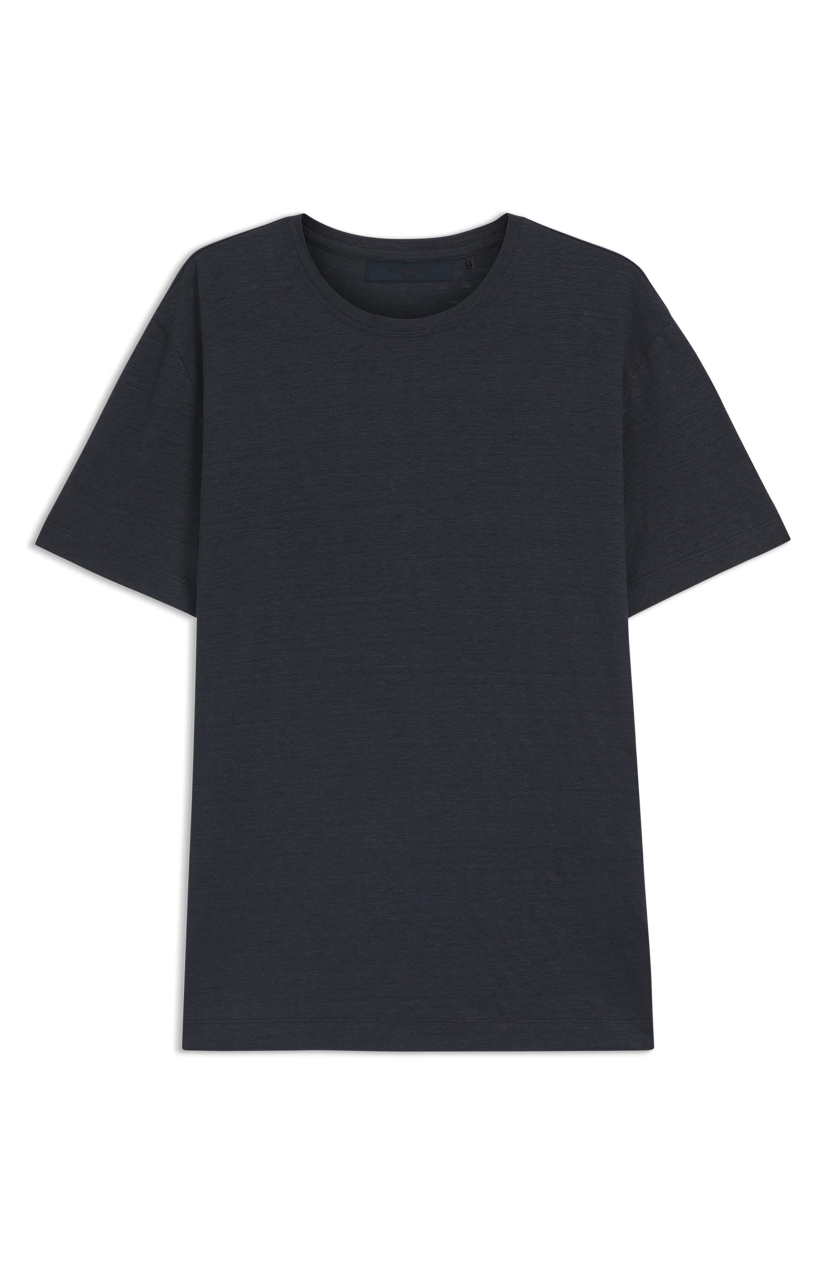 BOSS x Beckham Taut Linen T-Shirt in Dark Blue at Nordstrom - 5