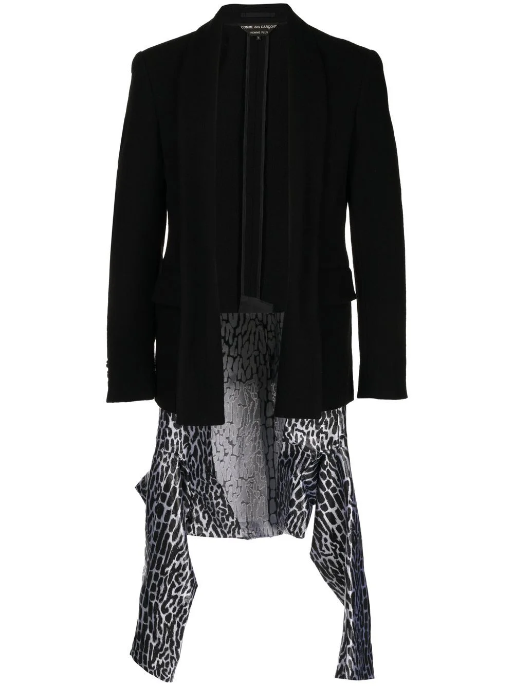 asymmetric-hem wool blazer - 1