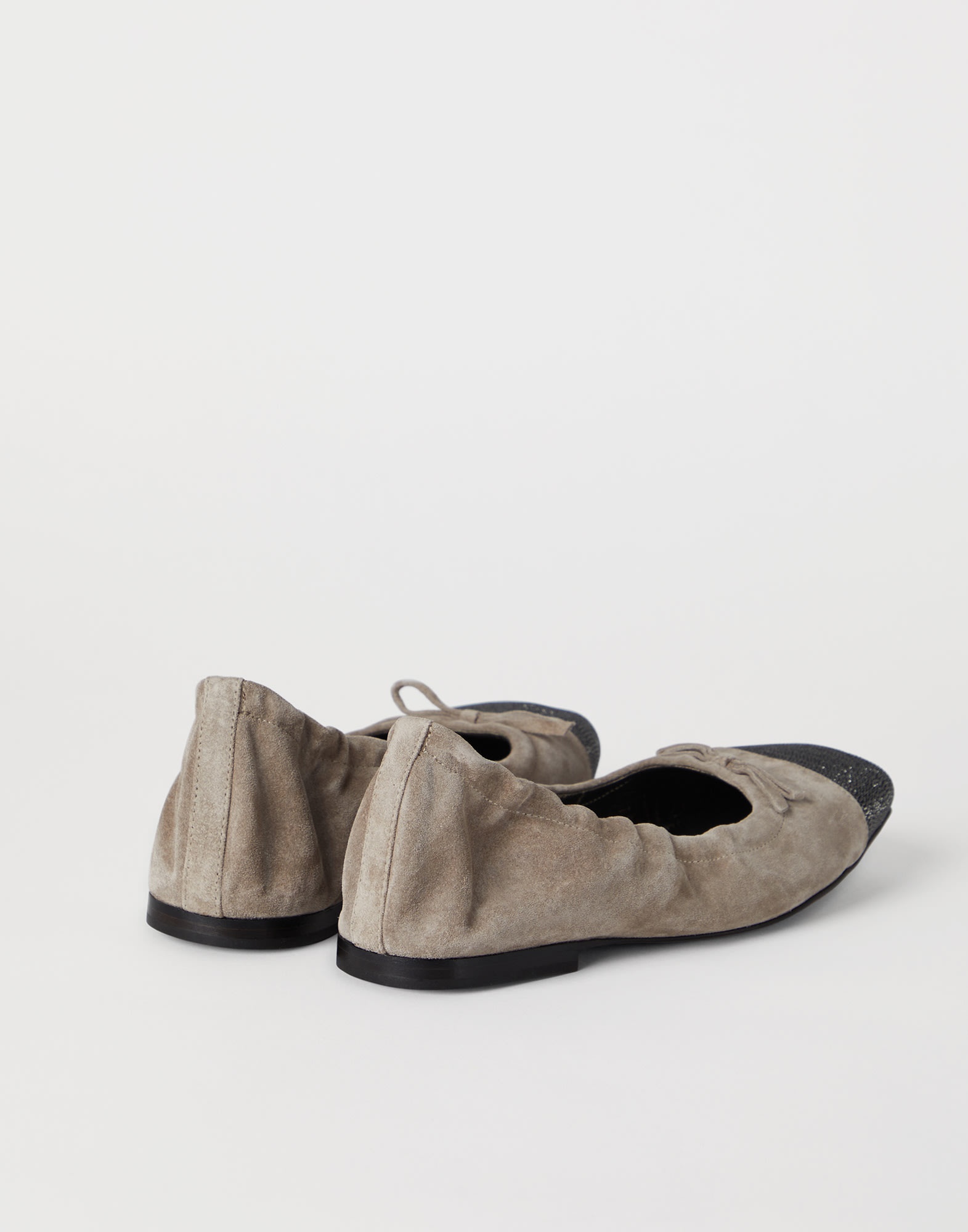 Suede flats with precious toe - 2