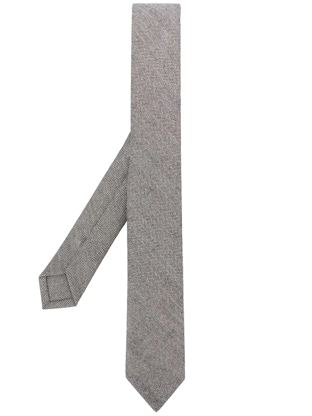 herringbone wool tie - 1