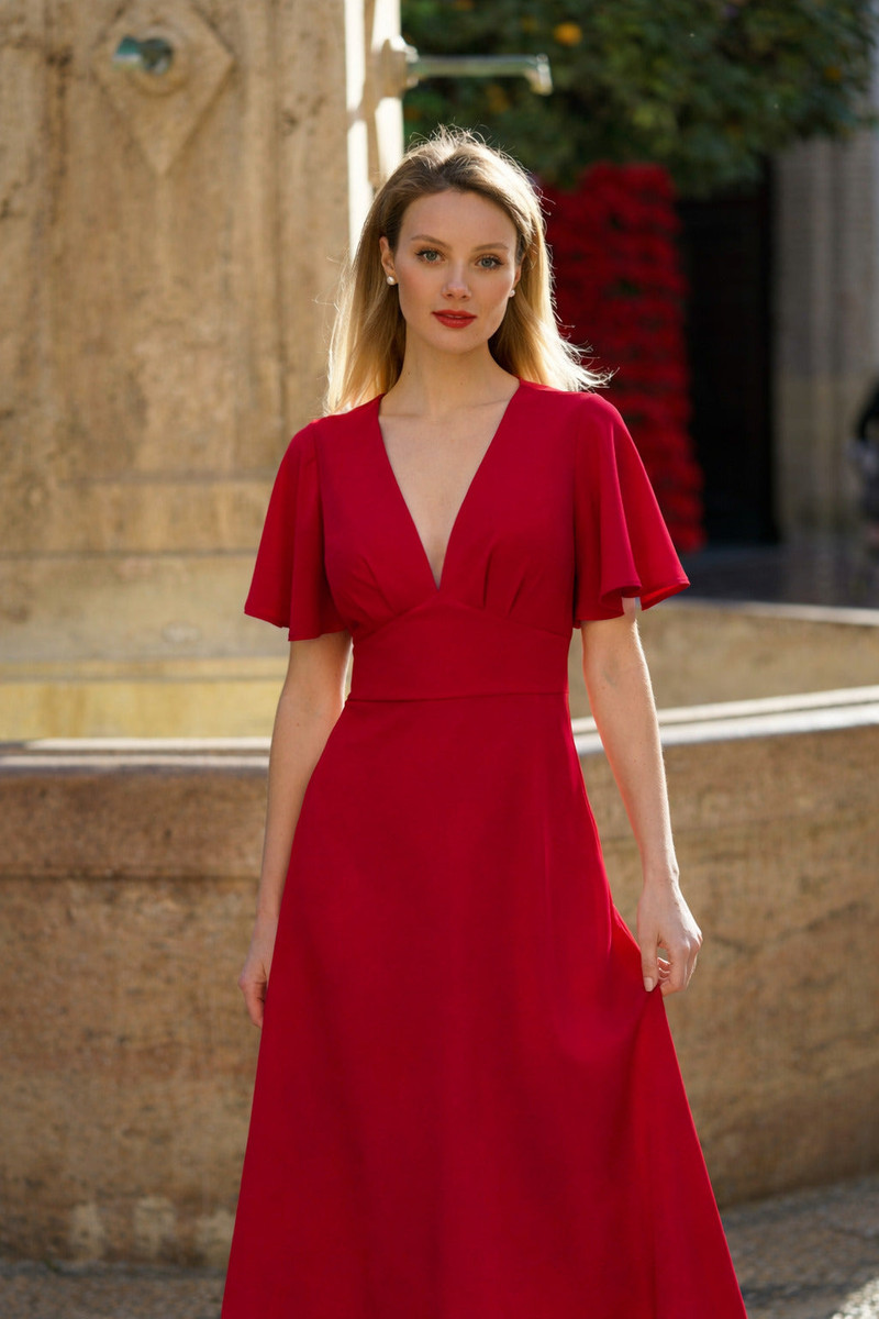 Coralie Silk Dress Closed back 1