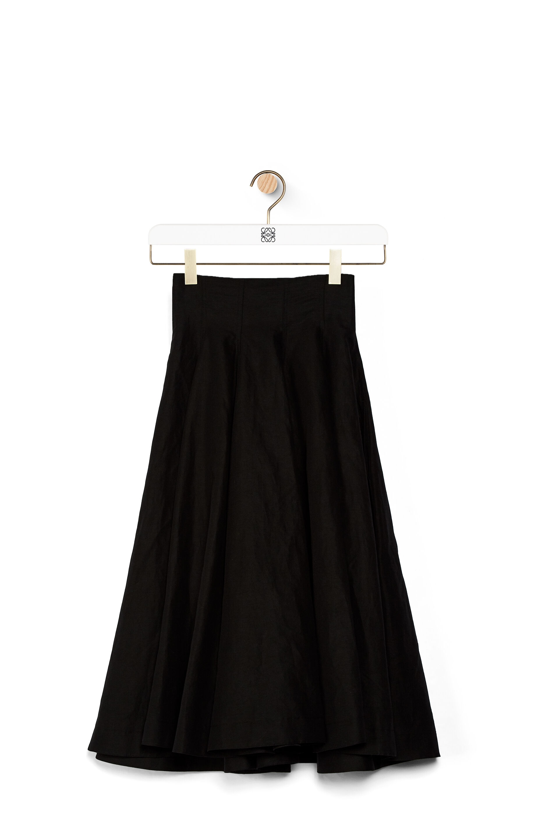 High waisted flare skirt in cotton and linen - 1