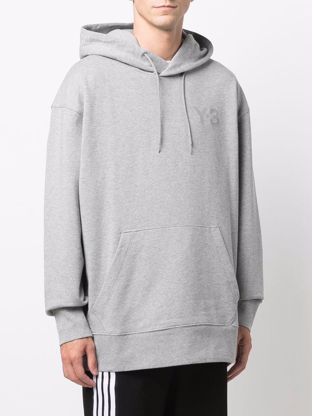 logo-print drawstring hoodie - 3