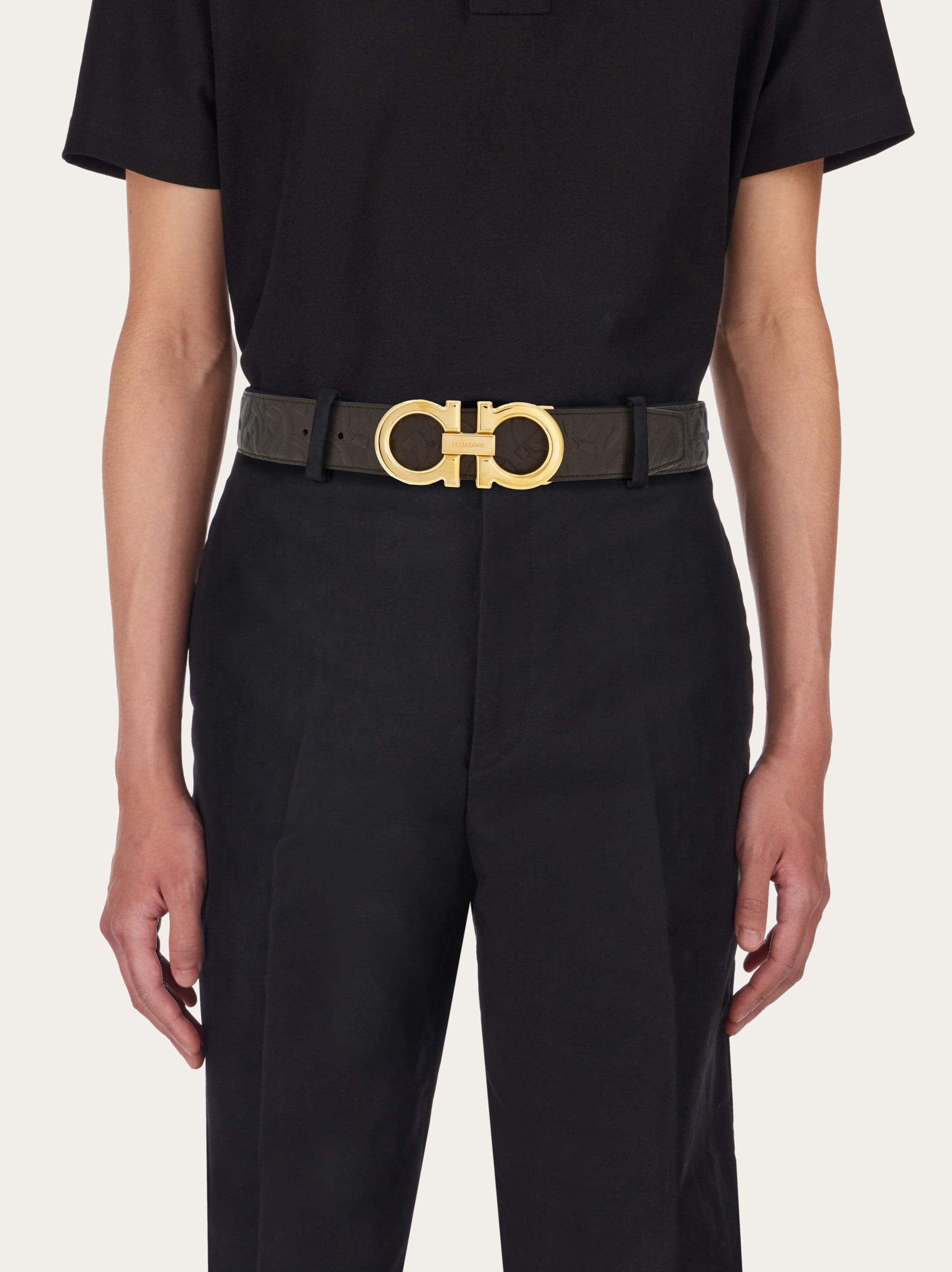 ベルト Ferragamo REVERSIBLE GANCINI BELT Ferragamo Leather Reversible Gancini Belt