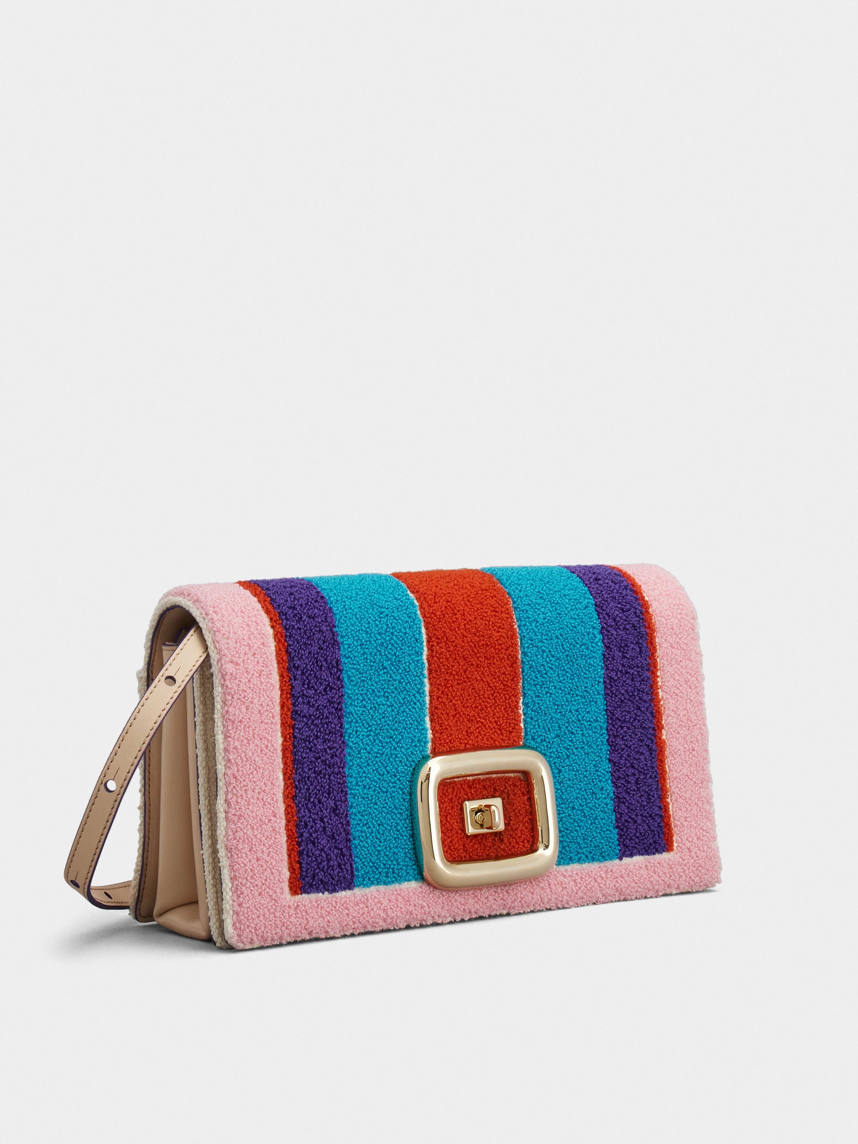 Viv' Choc Metal Buckle Summertime Bag in Fabric - 3