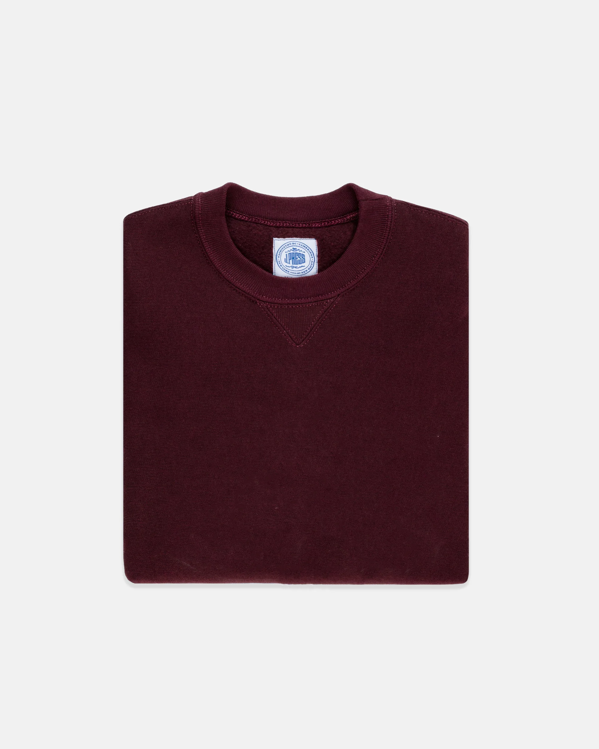 MADE-IN-USA BURGUNDY HEAVYWEIGHT SWEATSHIRT - 1
