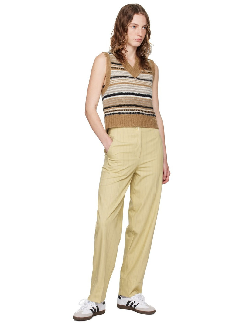 GANNI Beige Suiting Trousers outlook