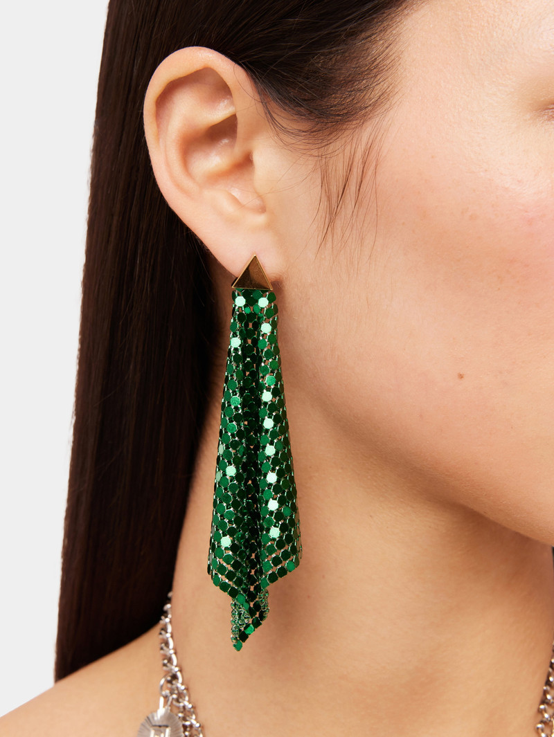 rabanne EMERALD FLOW PIXEL EARRINGS outlook