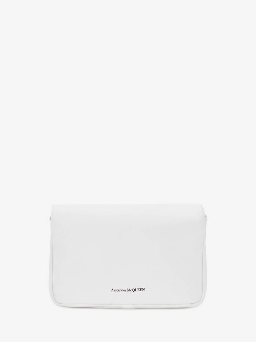 Mcqueen Graffiti Small Skull Bag in White/black - 3