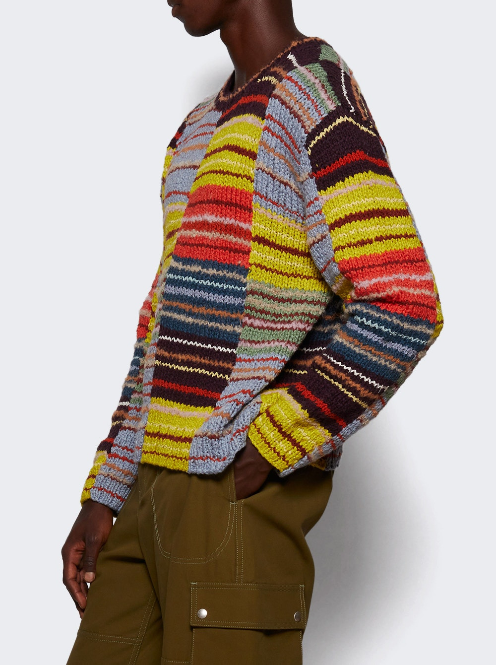 Patchwork Scrap Crewneck Sweater D435 Patchwork Multi - 3
