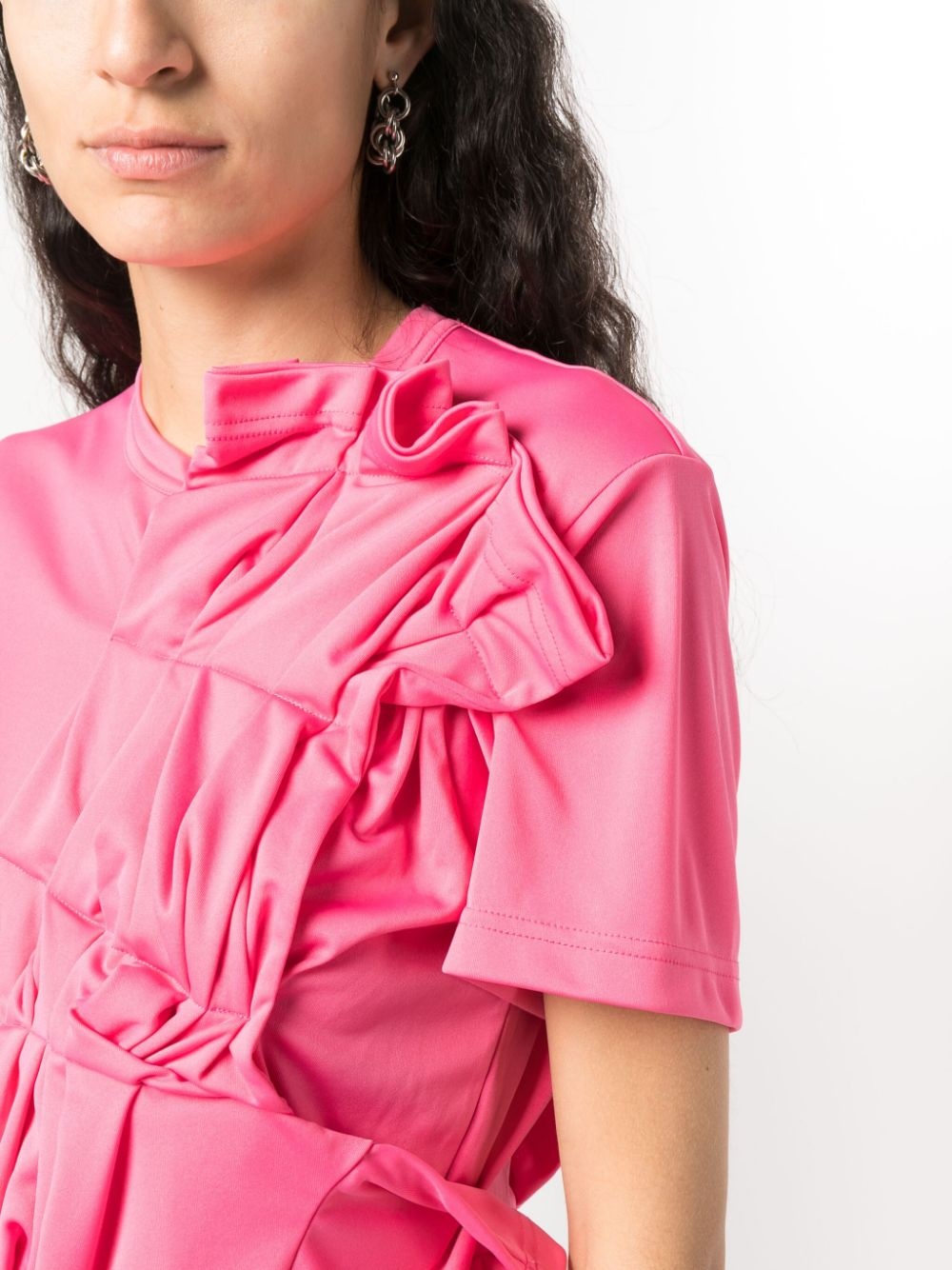 ruched-detailing jersey T-shirt - 5