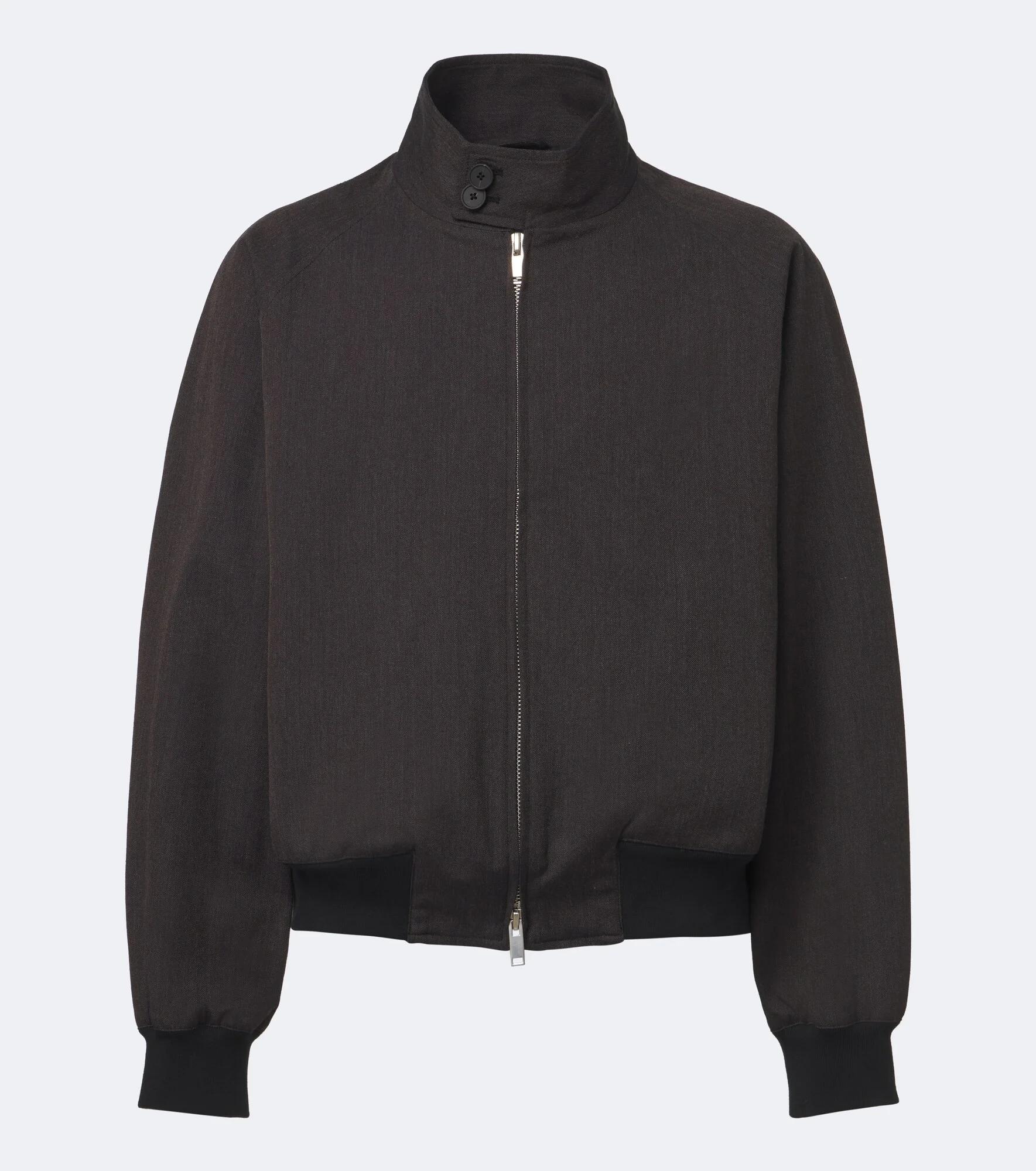 Over cotton and wool bomber jacket - 1