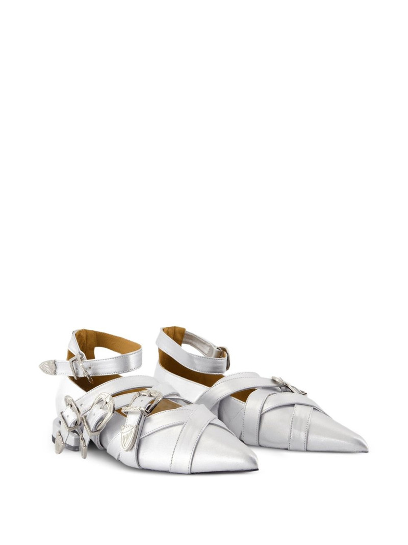 TOGA PULLA buckle-strap pointed ballet flats outlook