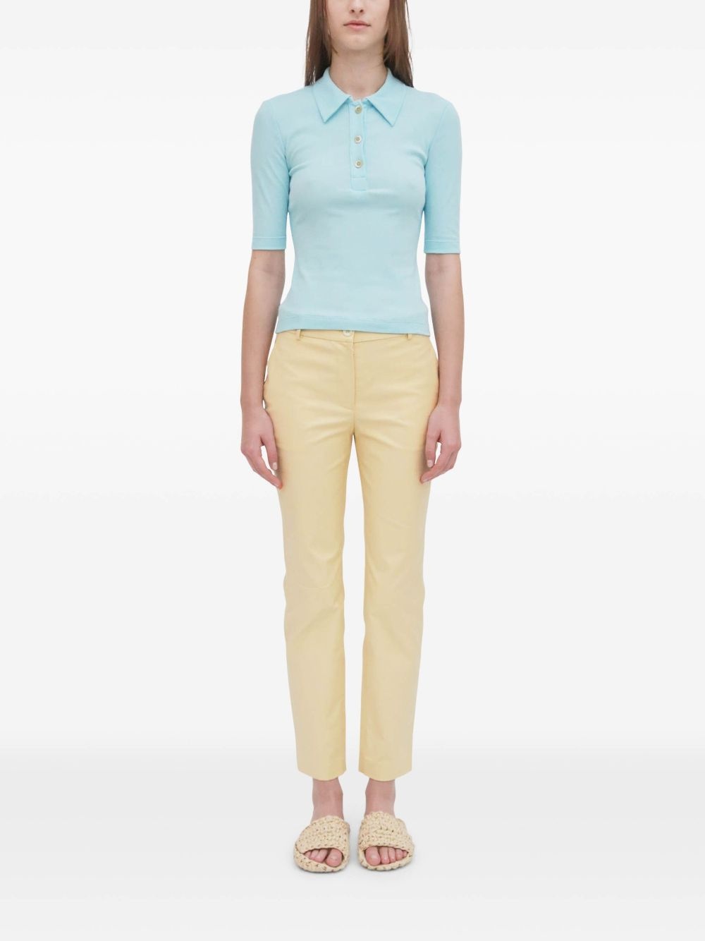 button-fastening polo top - 4