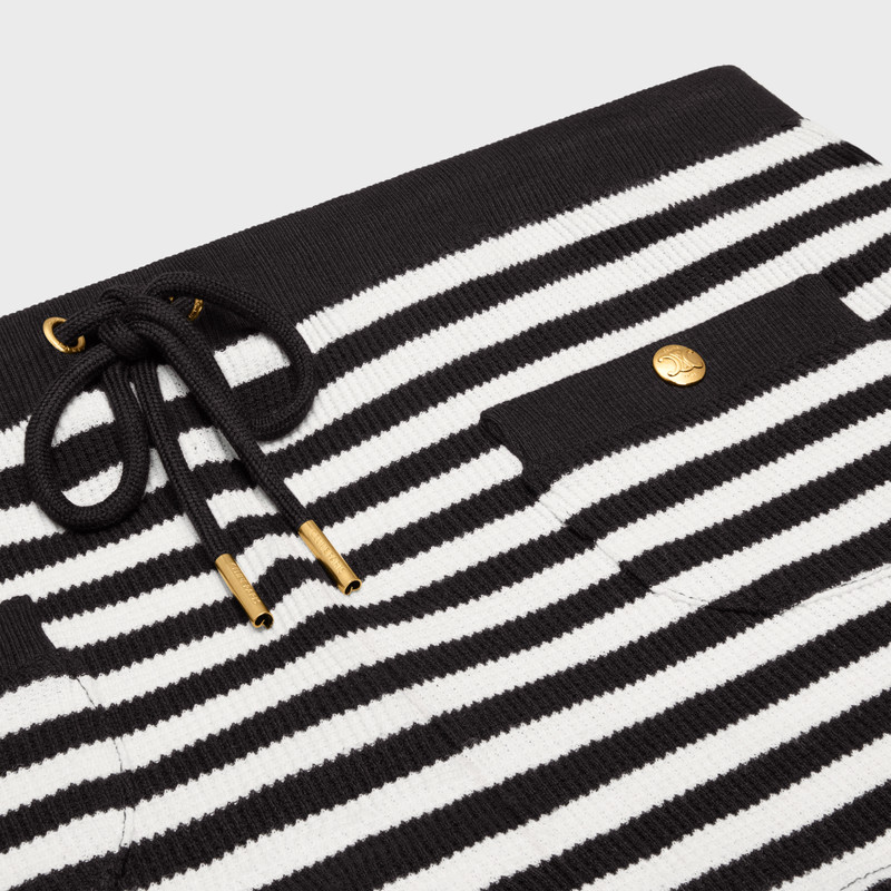 marinière mini shorts in ribbed cotton jersey 3