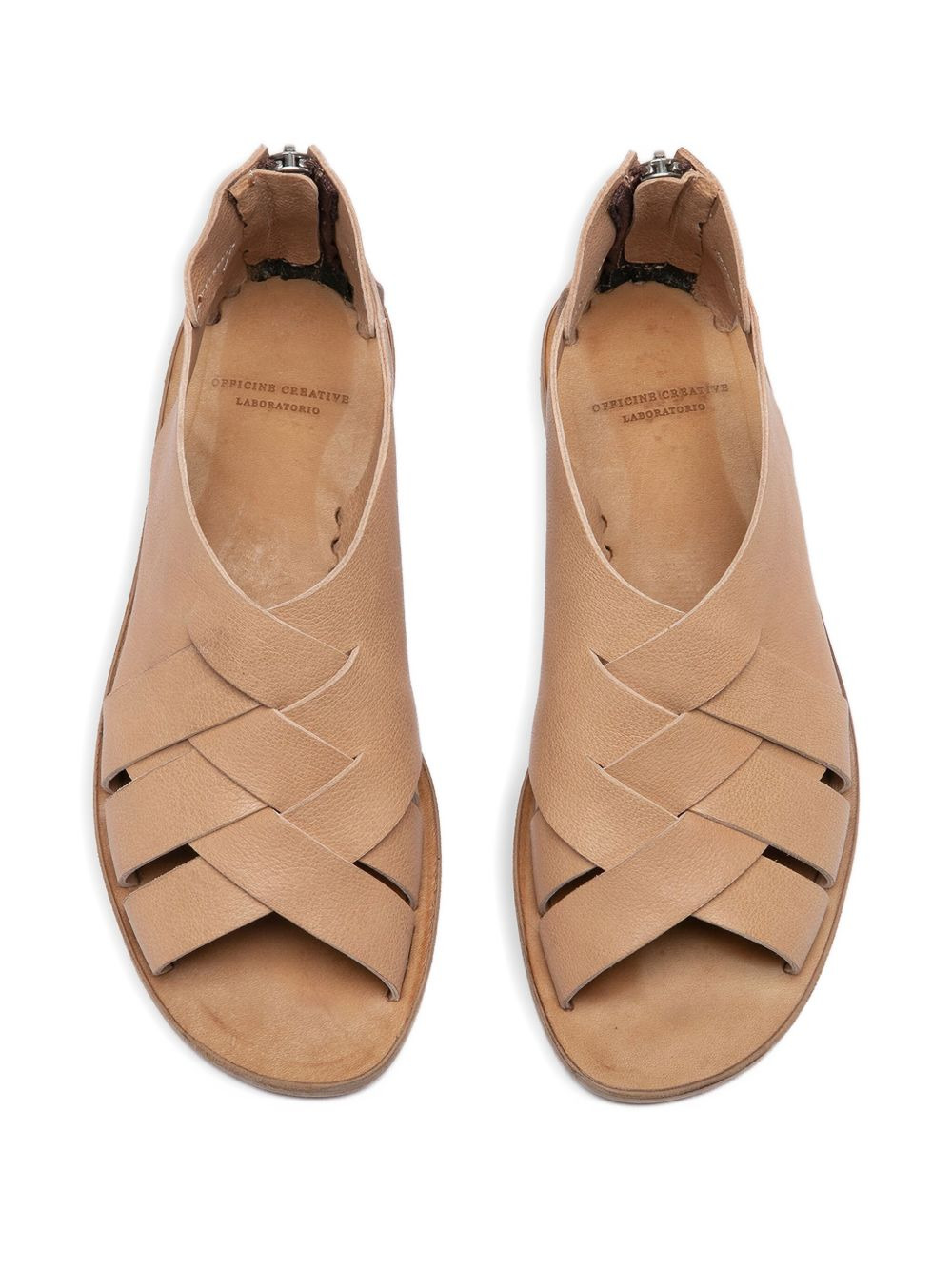 woven leather sandals - 2