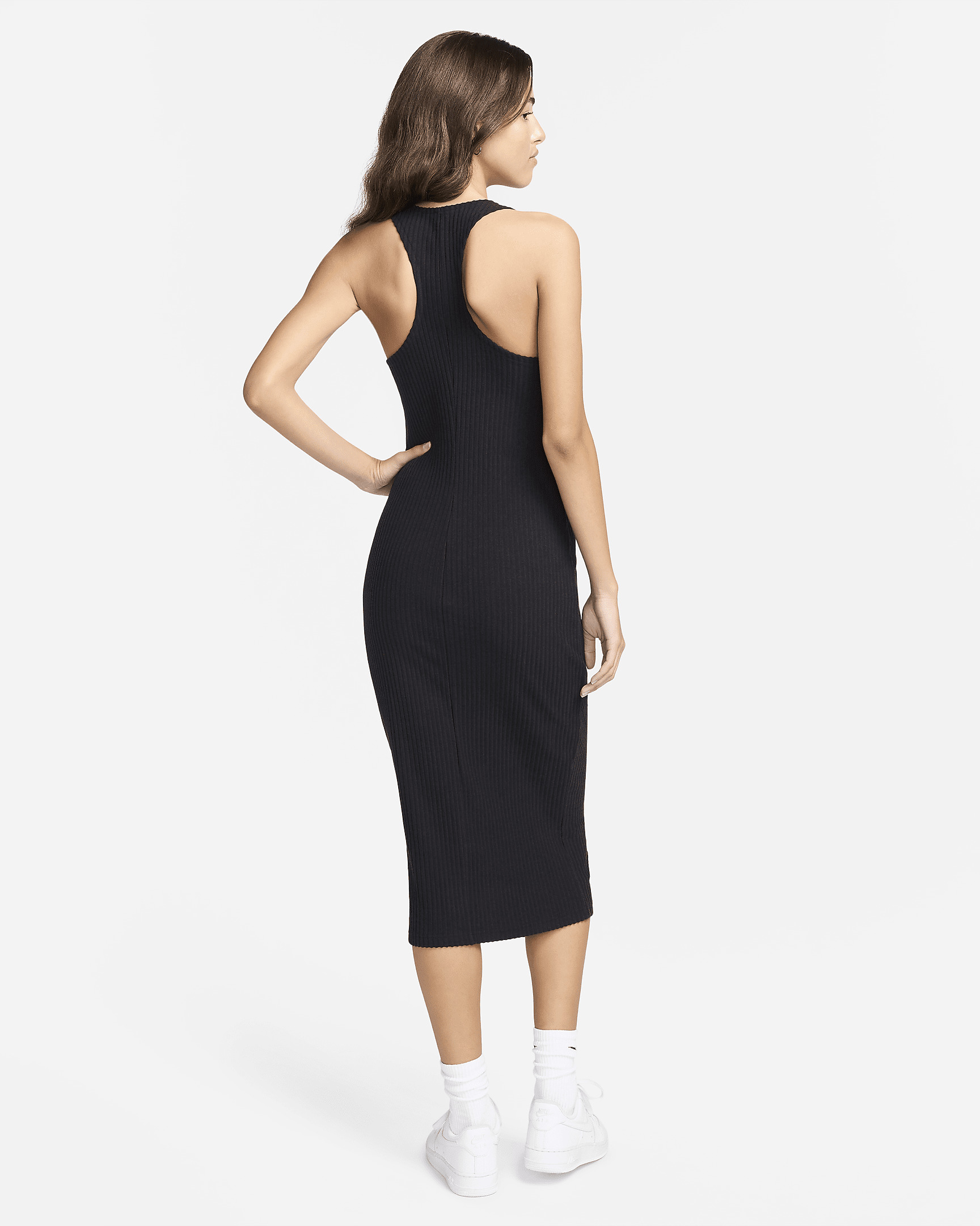 Women's Nike Sportswear Chill Knit Slim Sleeveless Ribbed Midi Dress - 2