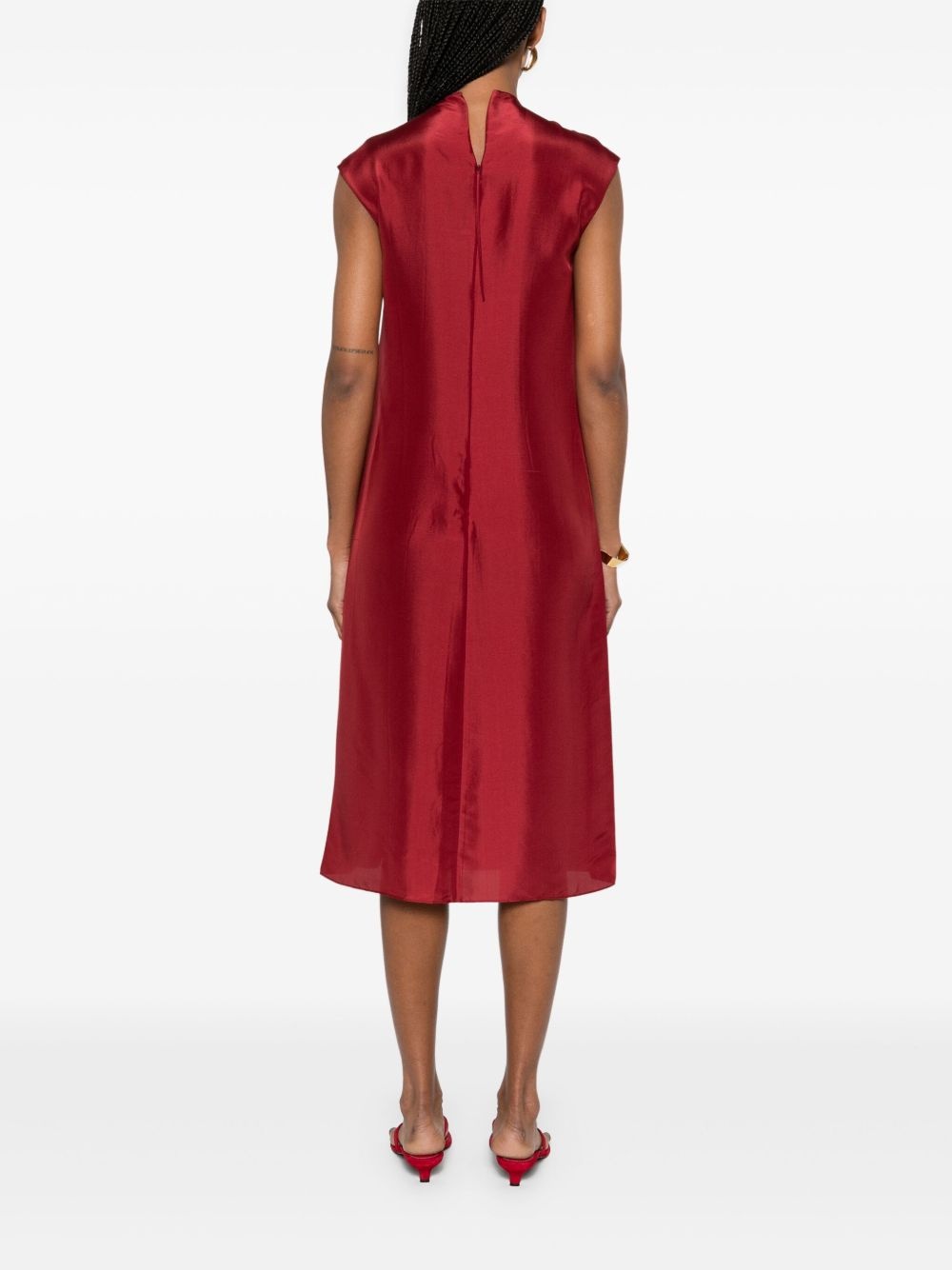 silk midi dress - 4