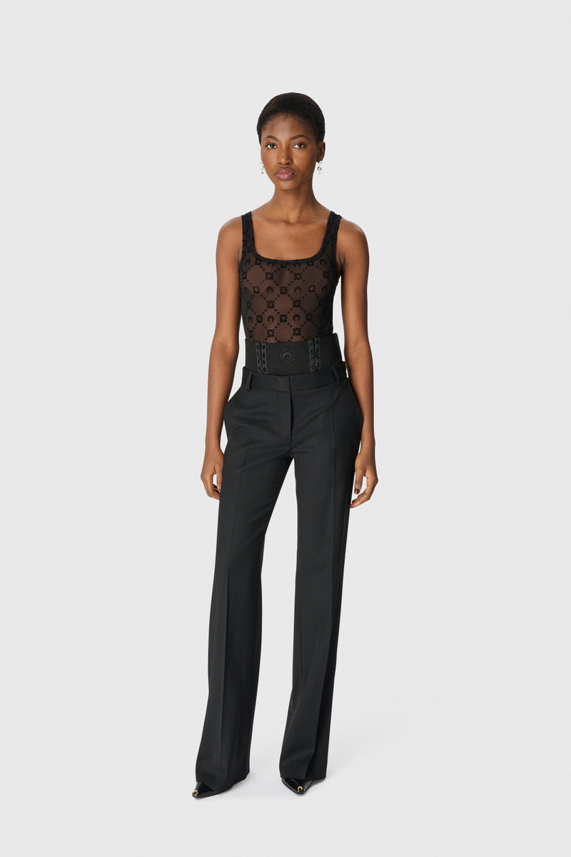 Marine Serre Recycled Mesh Flock Bodysuit outlook