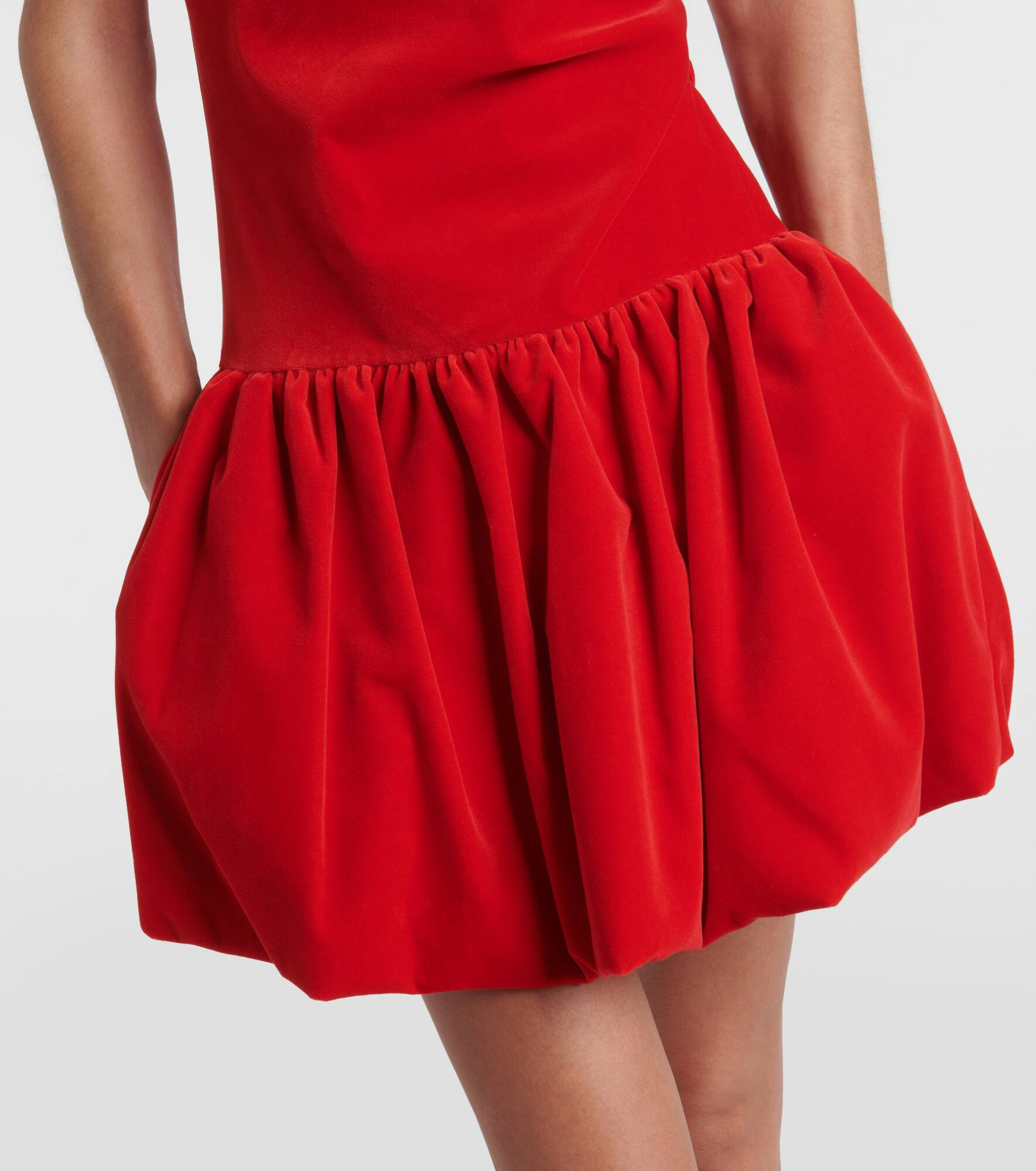 One-shoulder cotton minidress - 5
