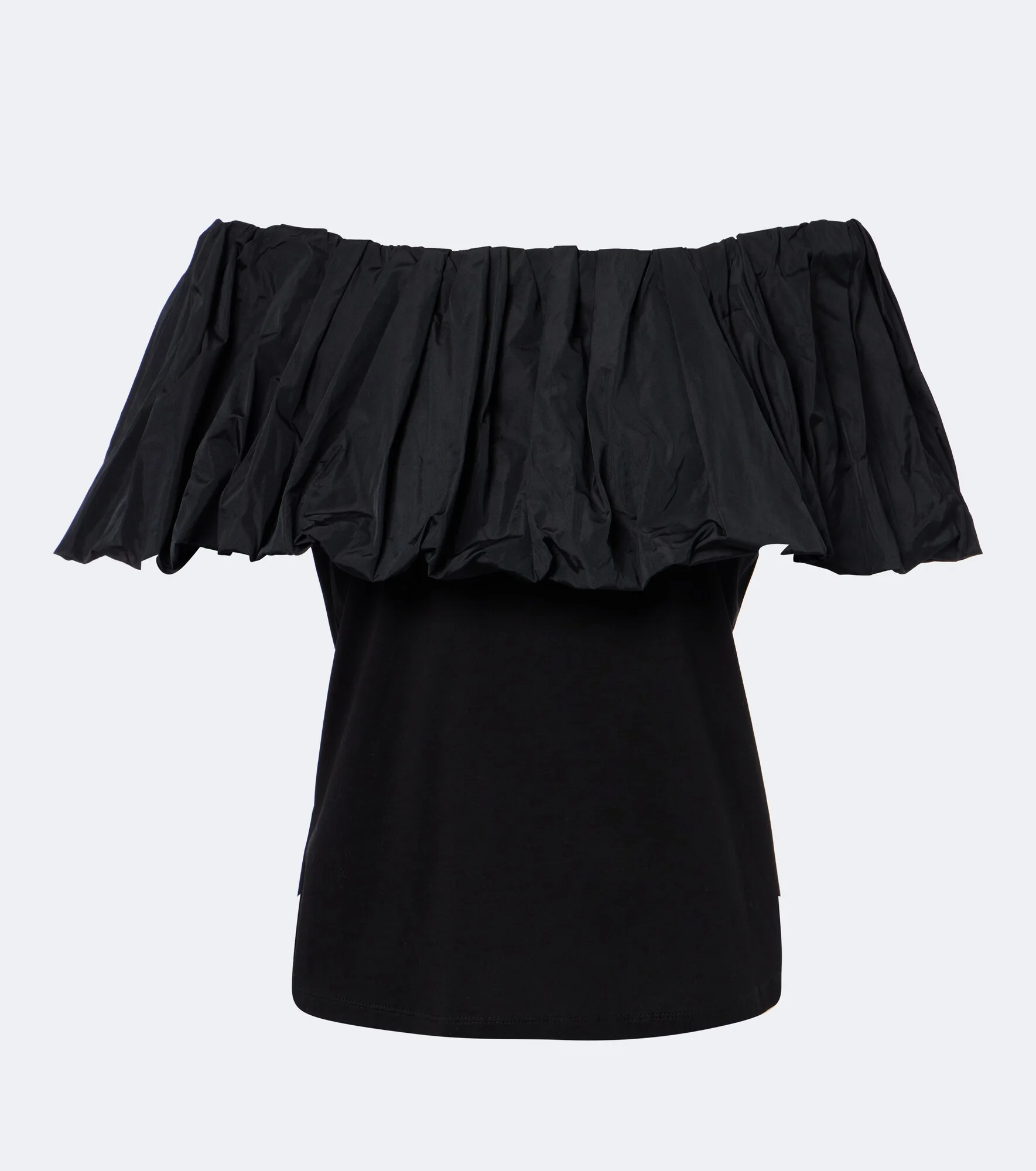 Ruffled off-shoulder cotton top - 1