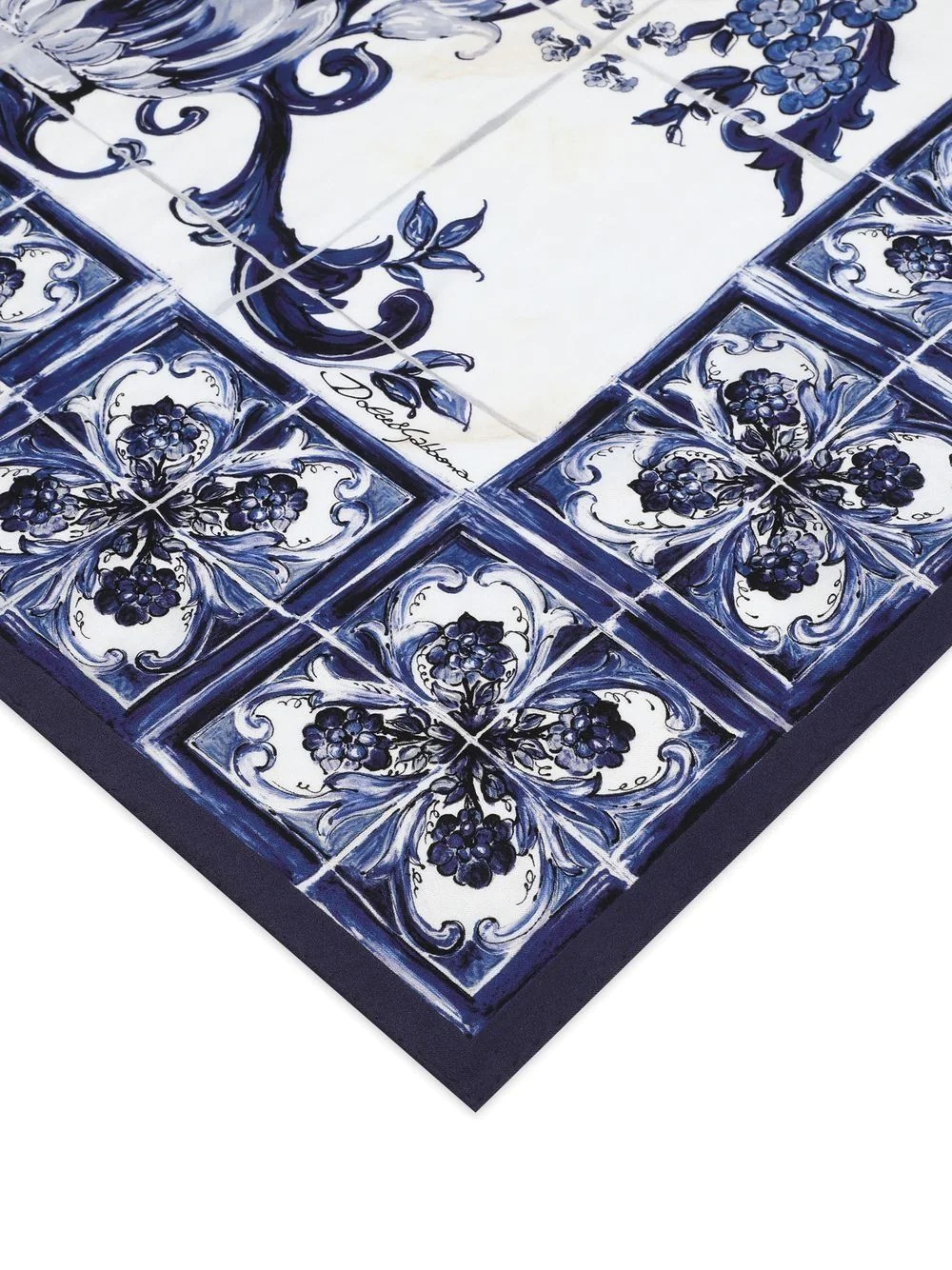 Majolica foulard twill scarf - 3