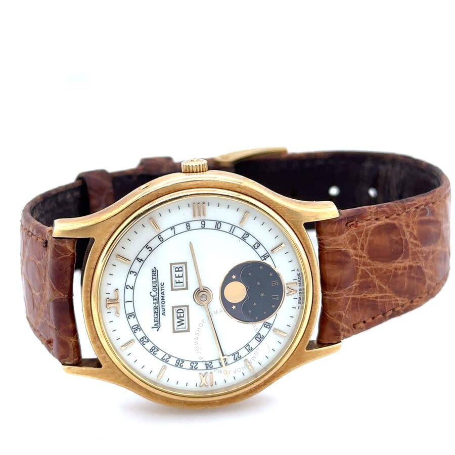 Pre-owned Jaeger LeCoultre Master Moon Triple Calendar Automatic White Dial Men's Watch 141.119.1 - 5
