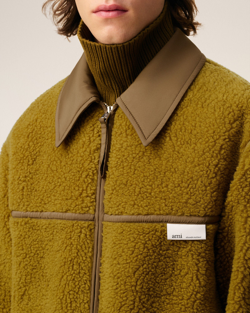 GREEN FLEECE ZIPPED JACKET 4