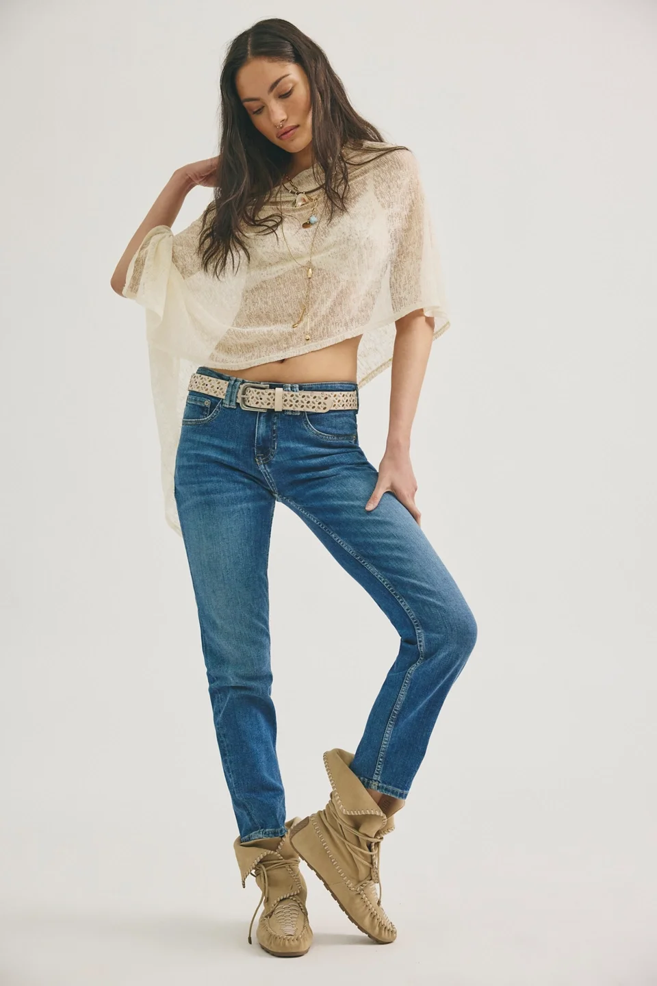 We The Free Oracle Low-Rise Slim Straight Jeans - 1