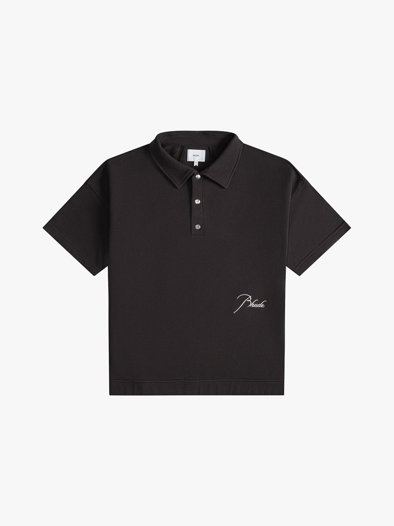 PIQUE SNAP SHORT SLEEVE POLO 1