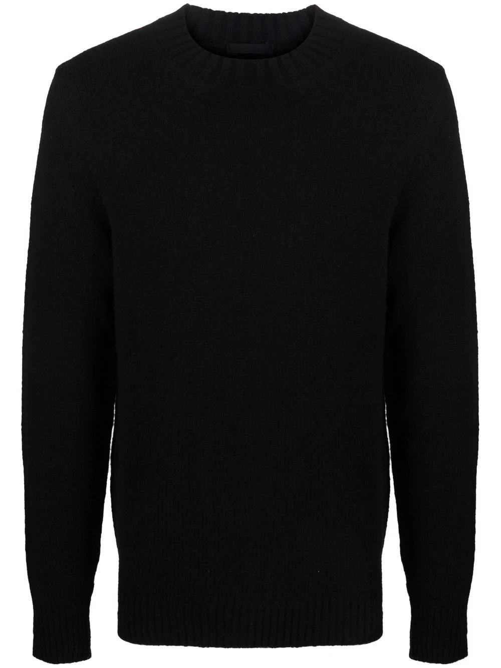 crew-neck knitted long-sleeve jumper - 1