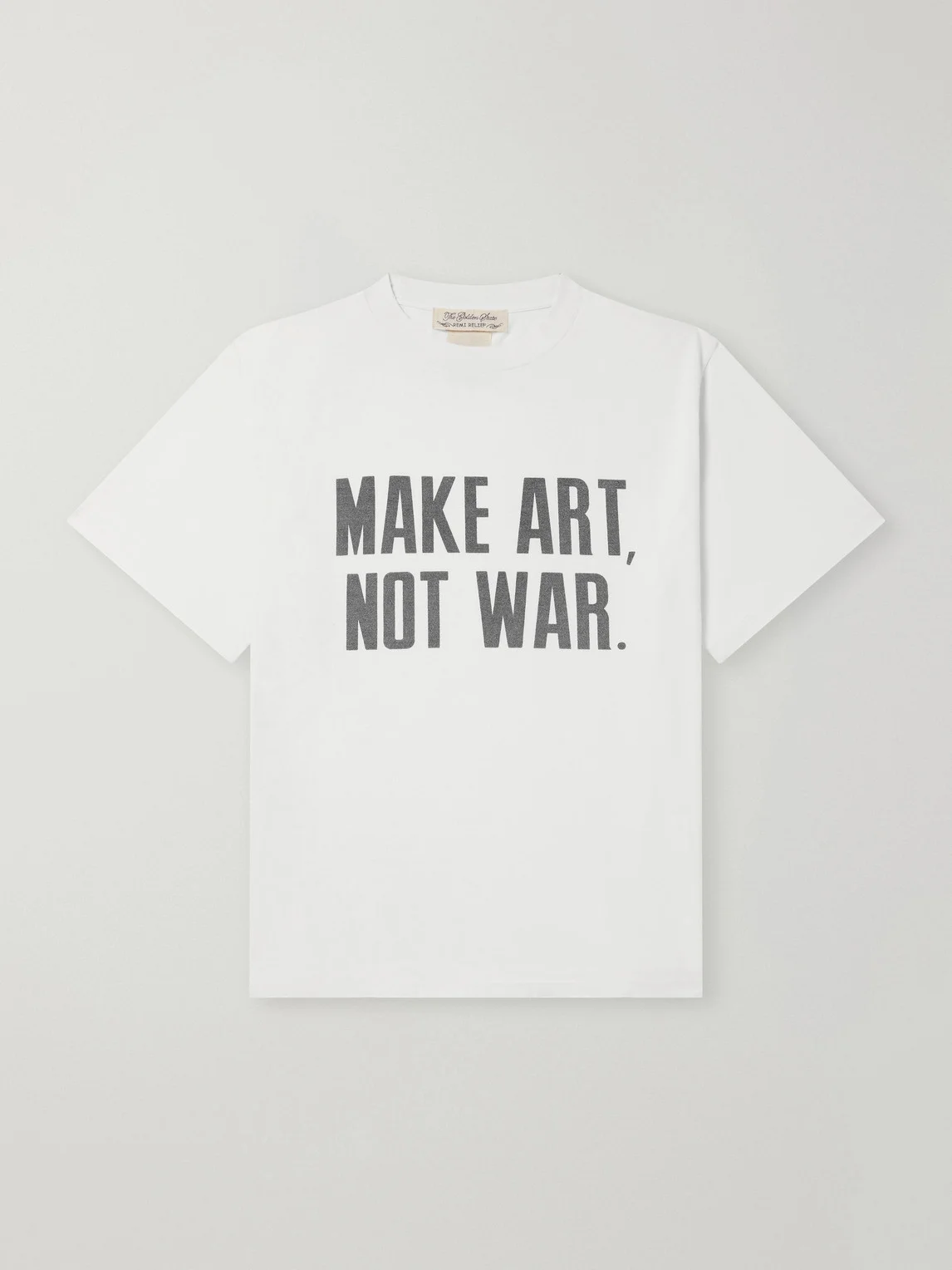Make Art, Not War Printed Cotton-Jersey T-Shirt - 1