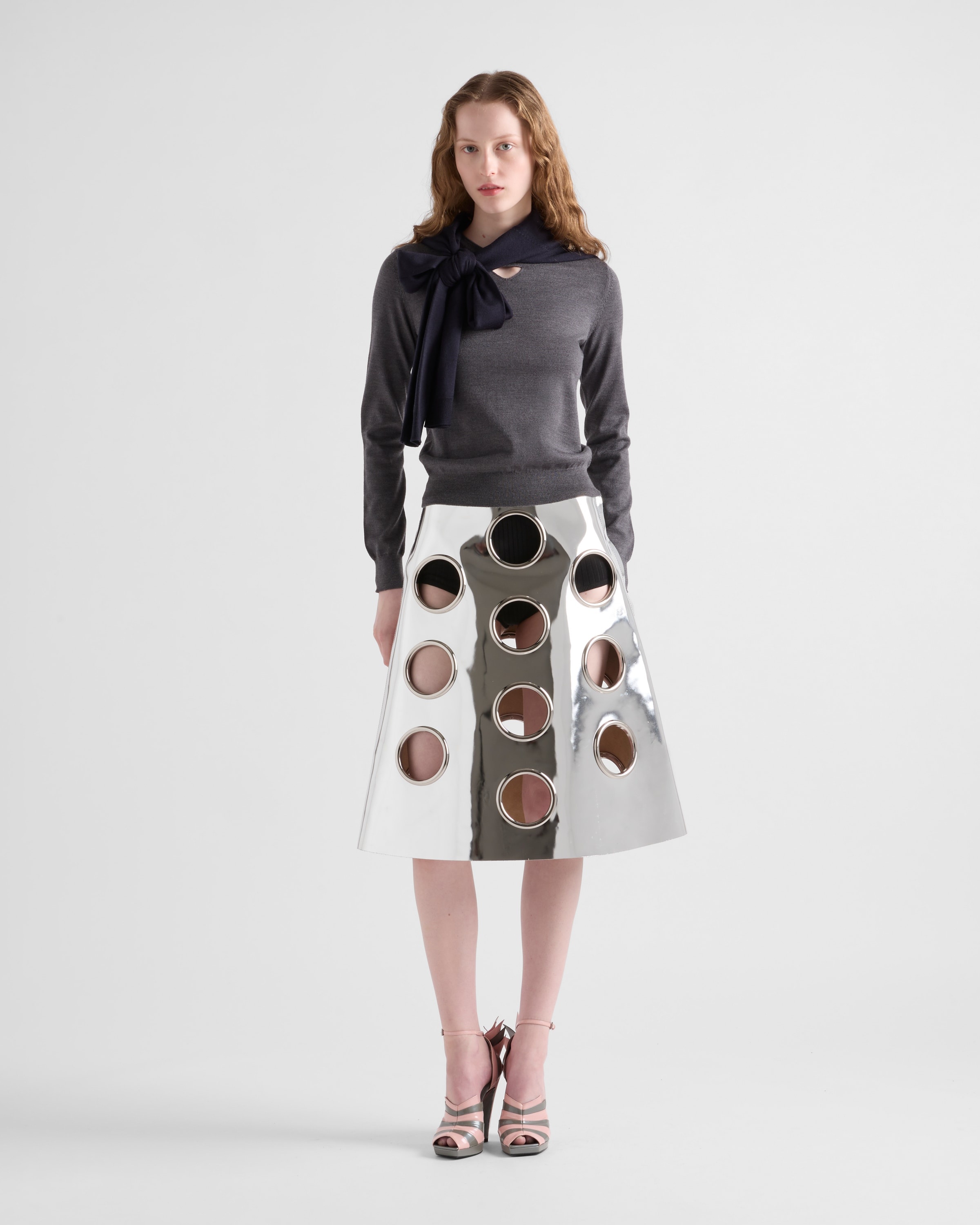 Shiny leather skirt - 2
