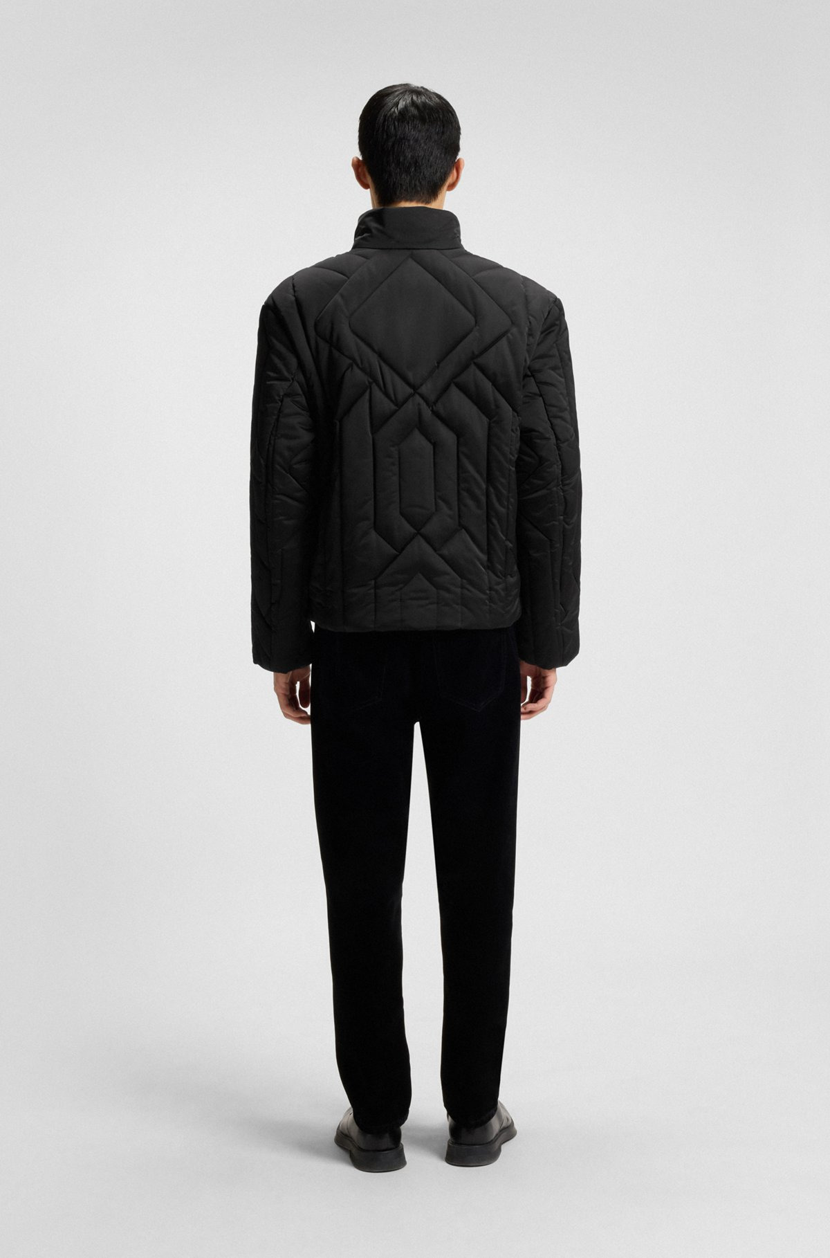 WATER-REPELLENT JACKET IN QUILTED SATIN - 4