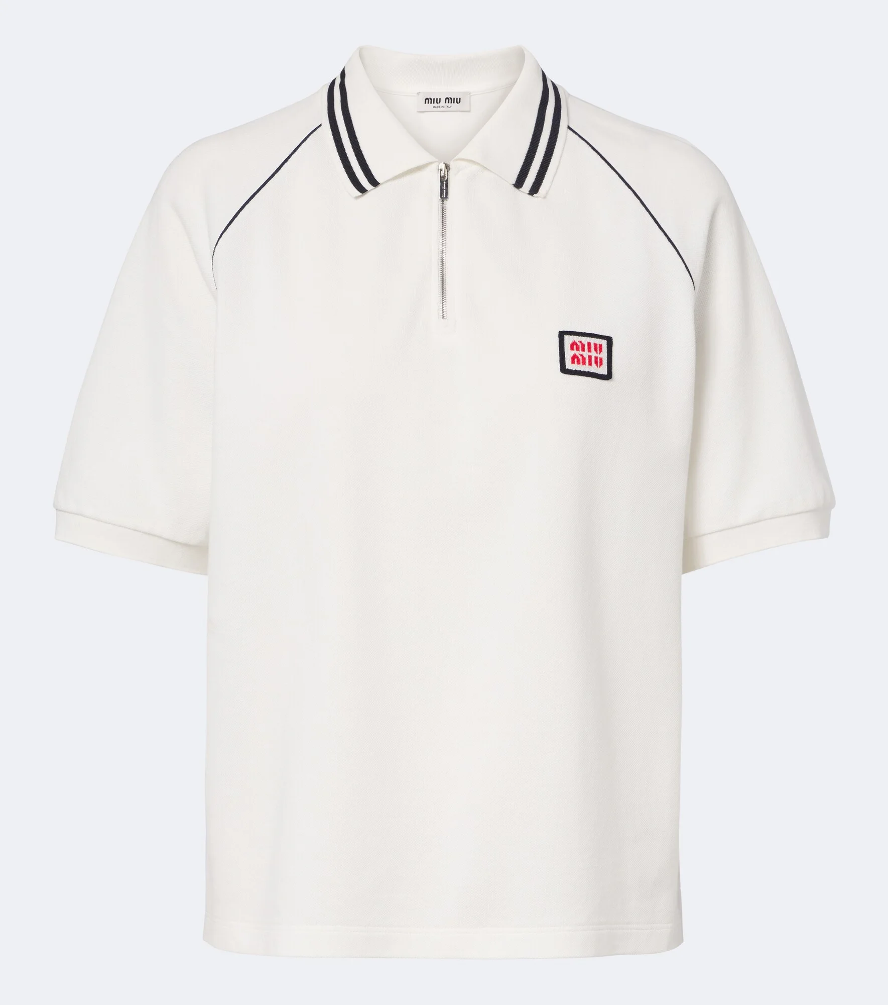 Cotton piqué polo shirt - 1