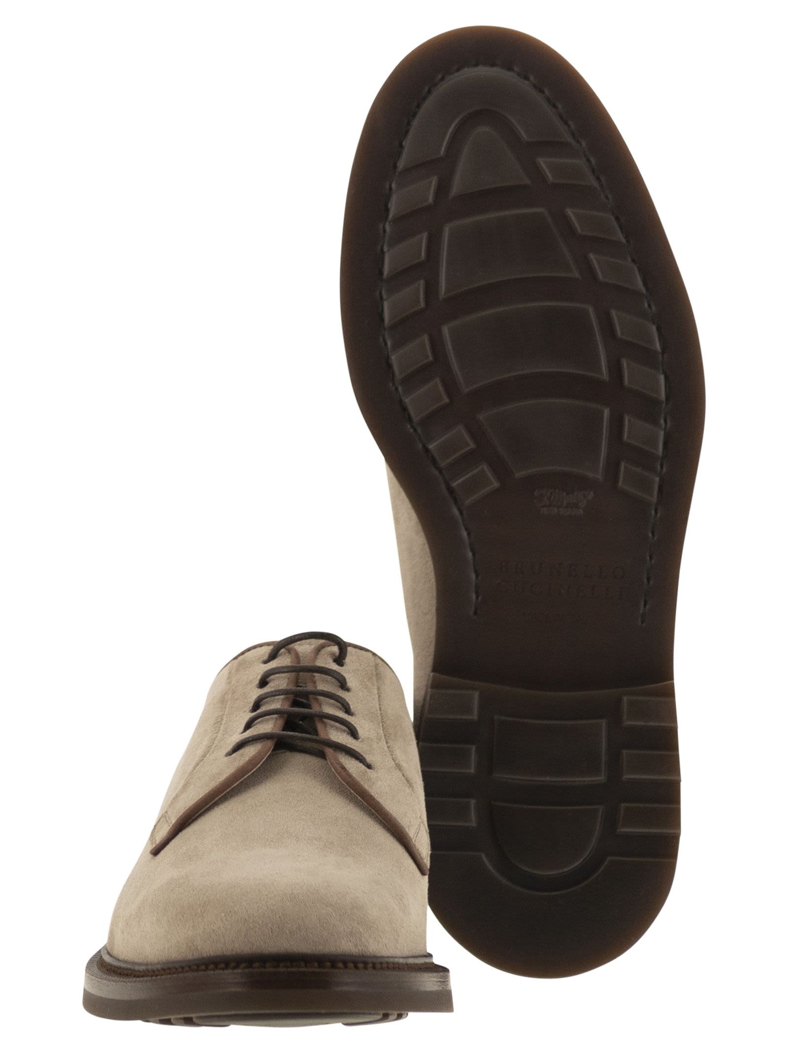Brunello Cucinelli Men Suede Derby - 5
