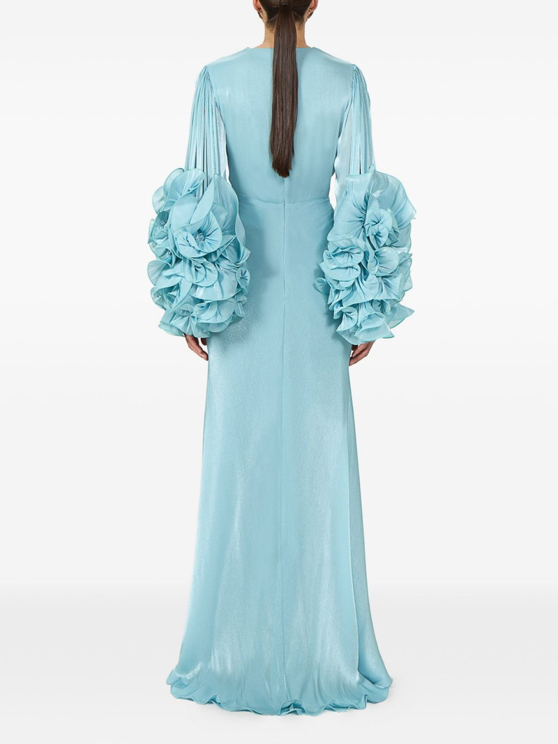 Dulcie ruffle-sleeve georgette maxi dress 3