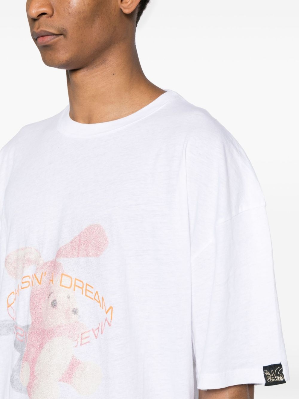 bunny-print cotton T-shirt - 6