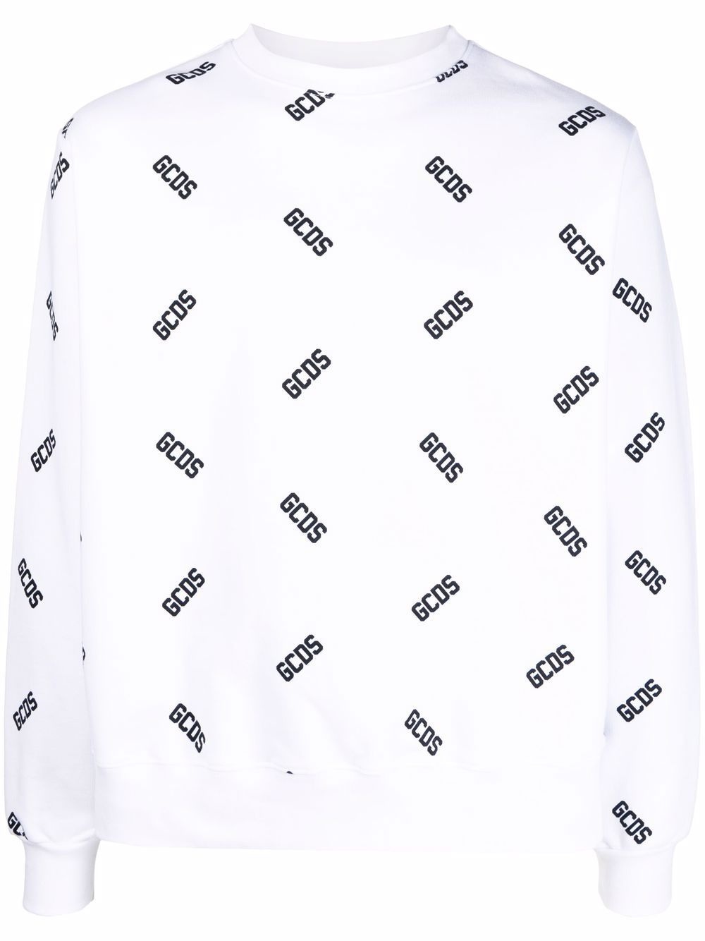 logo-print crew neck sweatshirt - 1