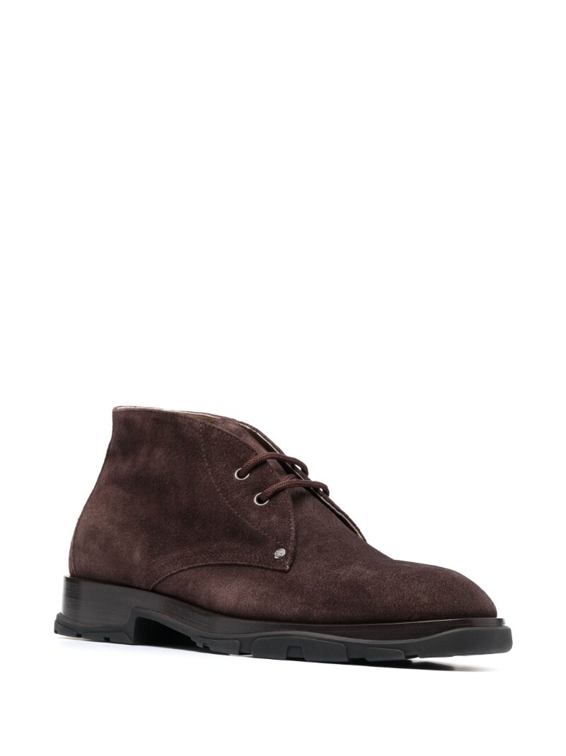 lace-up suede boots - 2